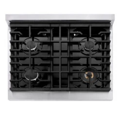 ZLINE 30 In. Paramount Gas Rangetop With 4 Burners And Porcelain Cooktop In Stainless Steel (SRT30)(Zline 30 Paramount Gas Rangetop Stainless Steel Srt30) -Induction Cooktop Store zline paramount stainless steel range top SRT30 top down 772b75ce 5096 4063 bd3b 7b63a7c8fbcb