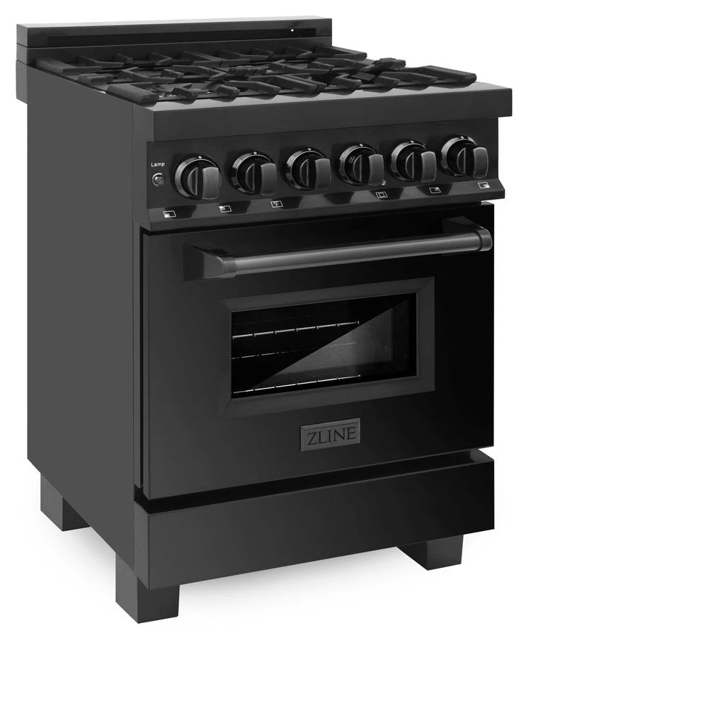 ZLINE 24 In. 2.8 Cu. Ft. Legacy Dual Fuel Range With 4 Burner Gas Cooktop And Electric Convection Oven In Black Stainless Steel (RAB-24)(Zline 24 Legacy Dual Fuel Range Black Stainless Steel Rab 24) 6 ZLINE 24 In. 2.8 Cu. Ft. Legacy Dual Fuel Range With 4 Burner Gas Cooktop And Electric Convection Oven In Black Stainless Steel (RAB-24)(Zline 24 Legacy Dual Fuel Range Black Stainless Steel Rab 24) - Image 6
