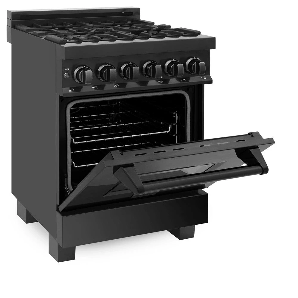 ZLINE 24 In. 2.8 Cu. Ft. Legacy Dual Fuel Range With 4 Burner Gas Cooktop And Electric Convection Oven In Black Stainless Steel (RAB-24)(Zline 24 Legacy Dual Fuel Range Black Stainless Steel Rab 24) 7 ZLINE 24 In. 2.8 Cu. Ft. Legacy Dual Fuel Range With 4 Burner Gas Cooktop And Electric Convection Oven In Black Stainless Steel (RAB-24)(Zline 24 Legacy Dual Fuel Range Black Stainless Steel Rab 24) - Image 7