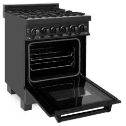 ZLINE 24 In. 2.8 Cu. Ft. Legacy Dual Fuel Range With 4 Burner Gas Cooktop And Electric Convection Oven In Black Stainless Steel (RAB-24)(Zline 24 Legacy Dual Fuel Range Black Stainless Steel Rab 24) 27 ZLINE 24 In. 2.8 Cu. Ft. Legacy Dual Fuel Range With 4 Burner Gas Cooktop And Electric Convection Oven In Black Stainless Steel (RAB-24)(Zline 24 Legacy Dual Fuel Range Black Stainless Steel Rab 24) -Induction Cooktop Store zline professional black stainless steel range RAB 24 side open 966f6709 401c 4c7e a48a 479bc9ed6cb7