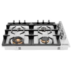 ZLINE 30 In. Gas Cooktop With 4 Brass Burners (RC-BR-30)(Zline 30 Gas Cooktop Stainless Steel Brass Burners Rc Br 30) 16 ZLINE 30 In. Gas Cooktop With 4 Brass Burners (RC-BR-30)(Zline 30 Gas Cooktop Stainless Steel Brass Burners Rc Br 30) -Induction Cooktop Store zline professional gas dropin cooktop RC BR 30 top