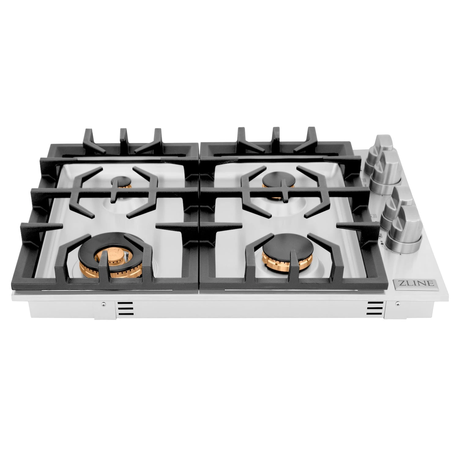 ZLINE 30 In. Gas Cooktop With 4 Brass Burners (RC-BR-30)(Zline 30 Gas Cooktop Stainless Steel Brass Burners Rc Br 30) 5 ZLINE 30 In. Gas Cooktop With 4 Brass Burners (RC-BR-30)(Zline 30 Gas Cooktop Stainless Steel Brass Burners Rc Br 30) - Image 5