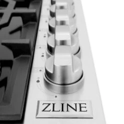 ZLINE 36 In. Gas Cooktop With 6 Burners And Black Porcelain Top (RC36-PBT)(Zline 36 Gas Cooktop Stainless Steel Black Porcelain Rc36 Pbt) 17 ZLINE 36 In. Gas Cooktop With 6 Burners And Black Porcelain Top (RC36-PBT)(Zline 36 Gas Cooktop Stainless Steel Black Porcelain Rc36 Pbt) -Induction Cooktop Store zline professional gas dropin cooktop RC36 PBT knobs detail