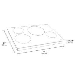 ZLINE 30 In. Induction Cooktop With 4 Burners (RCIND-30)(Zline 30 Induction Cooktop Rcind 30) 13 ZLINE 30 In. Induction Cooktop With 4 Burners (RCIND-30)(Zline 30 Induction Cooktop Rcind 30) -Induction Cooktop Store zline professional induction cooktop RCIND 30 dimensional diagram