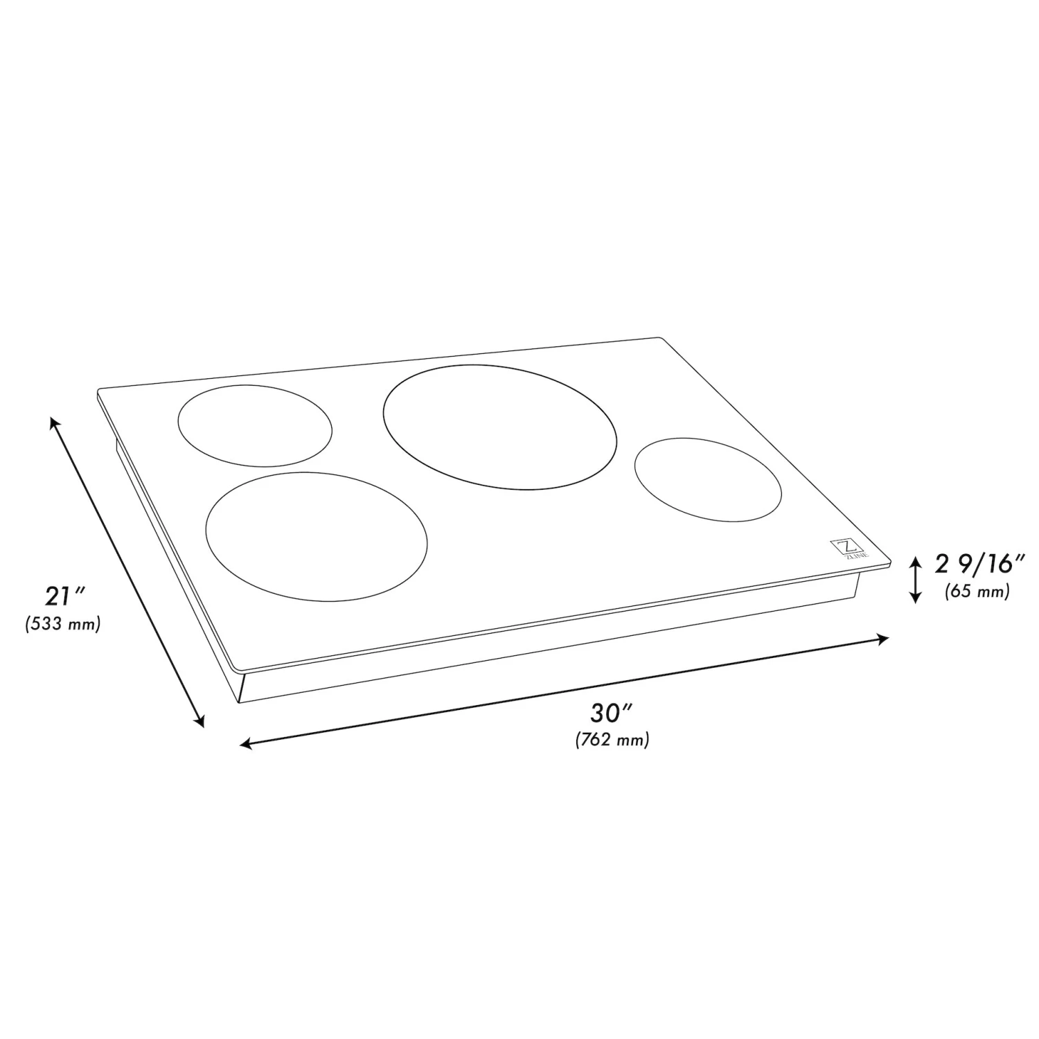 ZLINE 30 In. Induction Cooktop With 4 Burners (RCIND-30)(Zline 30 Induction Cooktop Rcind 30) 7 ZLINE 30 In. Induction Cooktop With 4 Burners (RCIND-30)(Zline 30 Induction Cooktop Rcind 30) - Image 7