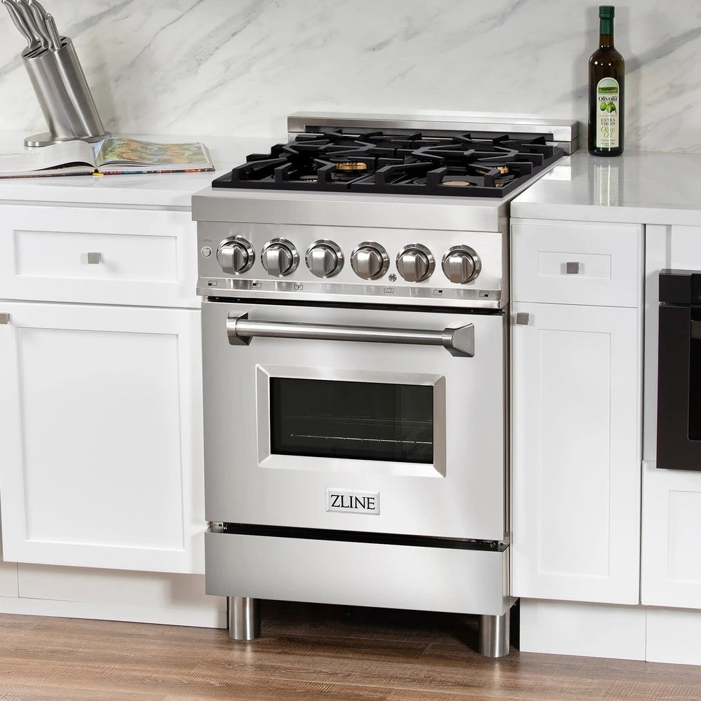 ZLINE 24 In. 2.8 Cu. Ft. Legacy Dual Fuel Range With Gas Cooktop And Electric Convection Oven In Stainless Steel With 4 Brass Burners (RA-BR-24)(Zline 24 Legacy Dual Fuel Range Stainless Steel Brass Burners Ra Br 24) 13 ZLINE 24 In. 2.8 Cu. Ft. Legacy Dual Fuel Range With Gas Cooktop And Electric Convection Oven In Stainless Steel With 4 Brass Burners (RA-BR-24)(Zline 24 Legacy Dual Fuel Range Stainless Steel Brass Burners Ra Br 24) - Image 13