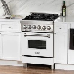 ZLINE 24 In. 2.8 Cu. Ft. Legacy Dual Fuel Range With 4 Burner Gas Cooktop And Electric Convection Oven In Stainless Steel And White Matte Door (RA-WM-24)(Zline 24 Legacy Dual Fuel Range Stainless Steel White Matte Ra Wm 24) 22 ZLINE 24 In. 2.8 Cu. Ft. Legacy Dual Fuel Range With 4 Burner Gas Cooktop And Electric Convection Oven In Stainless Steel And White Matte Door (RA-WM-24)(Zline 24 Legacy Dual Fuel Range Stainless Steel White Matte Ra Wm 24) -Induction Cooktop Store zline professional range 24 inch RAS WM 24 side right white kitchen d0c75abf 271e 4a41 bf7d 2a1f00331477