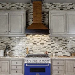 ZLINE 36 In. 4.6 Cu. Ft. Legacy Dual Fuel Range With 6 Burner Gas Cooktop And Electric Convection Oven In Stainless Steel And Blue Matte Door (RA-BM-36)(Zline 36 Legacy Dual Fuel Range Stainless Steel Blue Matte Ra Bm 36) -Induction Cooktop Store zline professional range 36 inch RA BM 36 kitchen 3 5352bb8a 1681 486b 858c b76ba388ed19