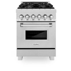 ZLINE 24 In. 2.8 Cu. Ft. Legacy Dual Fuel Range With 4 Burner Gas Cooktop And Electric Convection Oven In Satin Stainless Steel (RAS-SN-24)(Zline 24 Legacy Dual Fuel Range Satin Stainless Steel Ras Sn 24) 22 ZLINE 24 In. 2.8 Cu. Ft. Legacy Dual Fuel Range With 4 Burner Gas Cooktop And Electric Convection Oven In Satin Stainless Steel (RAS-SN-24)(Zline 24 Legacy Dual Fuel Range Satin Stainless Steel Ras Sn 24) -Induction Cooktop Store zline professional satin stainless steel dual fuel range RAS SN 24 front