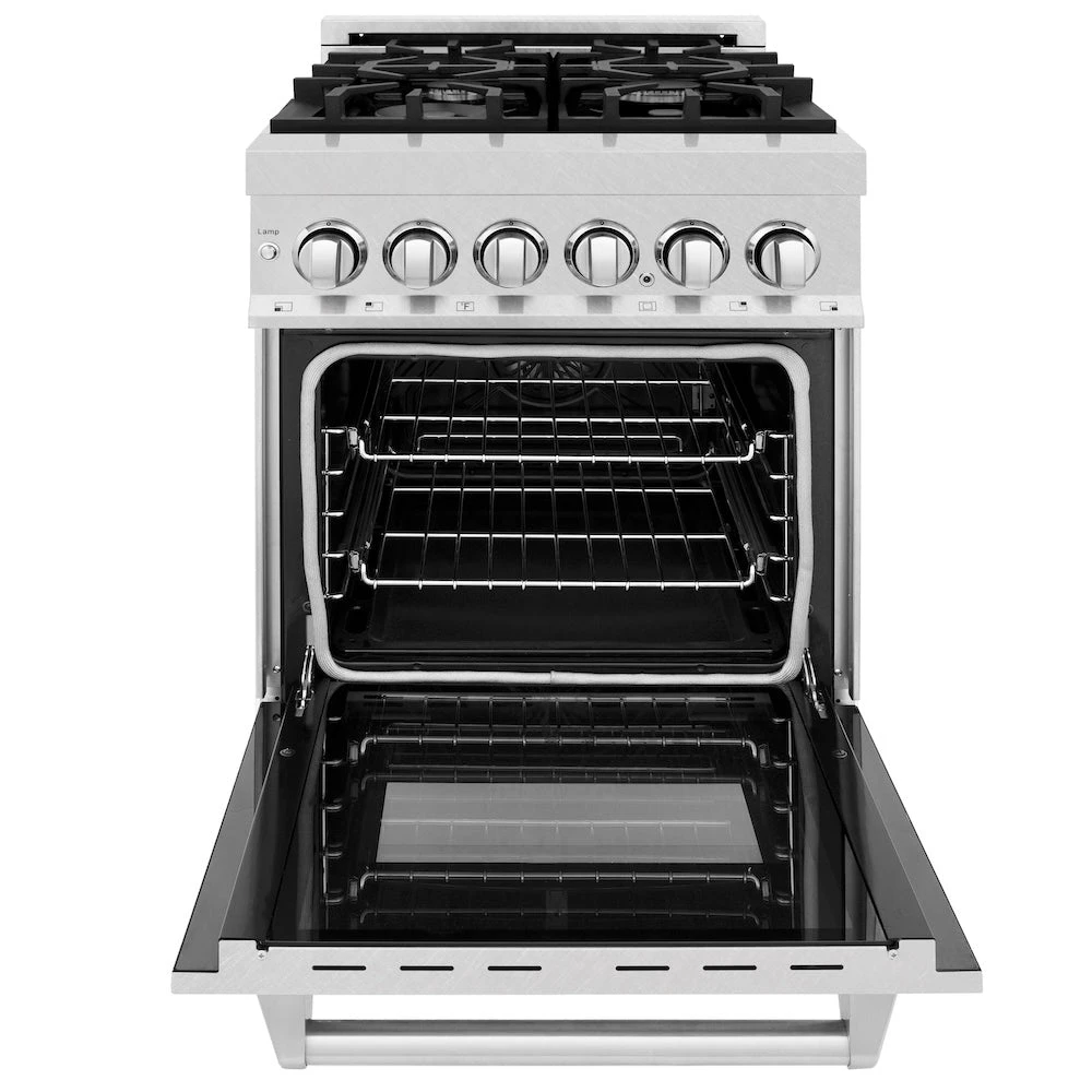 ZLINE 24 In. 2.8 Cu. Ft. Legacy Dual Fuel Range With 4 Burner Gas Cooktop And Electric Convection Oven In Satin Stainless Steel (RAS-SN-24)(Zline 24 Legacy Dual Fuel Range Satin Stainless Steel Ras Sn 24) 5 ZLINE 24 In. 2.8 Cu. Ft. Legacy Dual Fuel Range With 4 Burner Gas Cooktop And Electric Convection Oven In Satin Stainless Steel (RAS-SN-24)(Zline 24 Legacy Dual Fuel Range Satin Stainless Steel Ras Sn 24) - Image 5