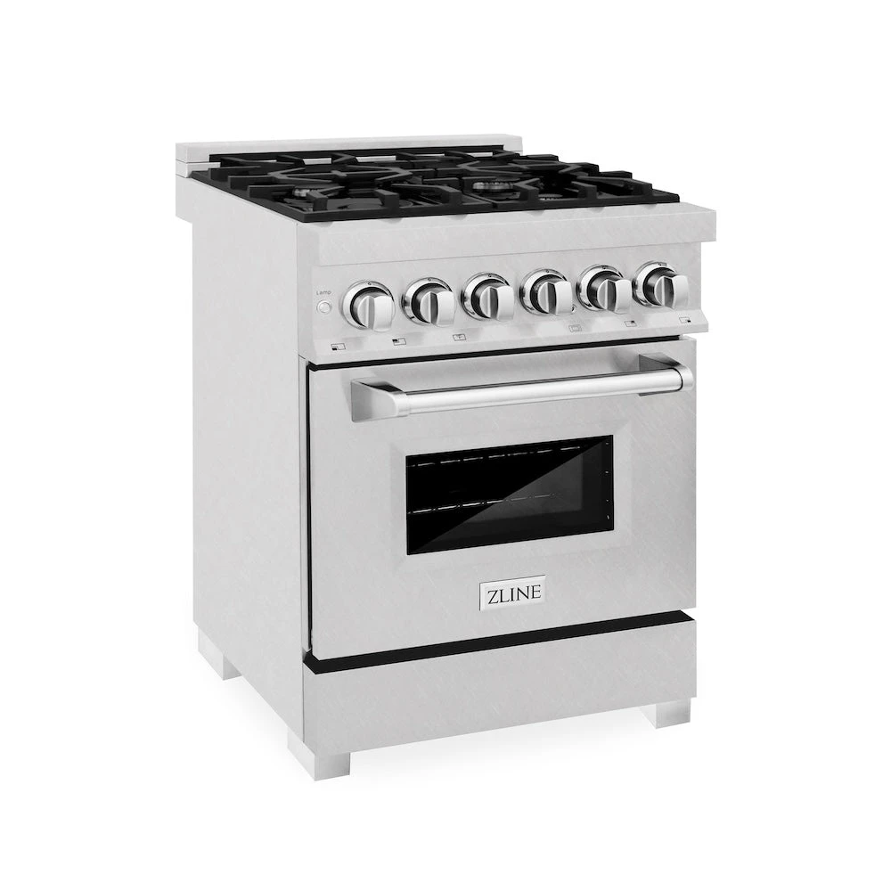 ZLINE 24 In. 2.8 Cu. Ft. Legacy Dual Fuel Range With 4 Burner Gas Cooktop And Electric Convection Oven In Satin Stainless Steel (RAS-SN-24)(Zline 24 Legacy Dual Fuel Range Satin Stainless Steel Ras Sn 24) 1 ZLINE 24 In. 2.8 Cu. Ft. Legacy Dual Fuel Range With 4 Burner Gas Cooktop And Electric Convection Oven In Satin Stainless Steel (RAS-SN-24)(Zline 24 Legacy Dual Fuel Range Satin Stainless Steel Ras Sn 24)