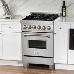 ZLINE 24 In. 2.8 Cu. Ft. Legacy Dual Fuel Range With 4 Burner Gas Cooktop And Electric Convection Oven In Satin Stainless Steel (RAS-SN-24)(Zline 24 Legacy Dual Fuel Range Satin Stainless Steel Ras Sn 24) 39 ZLINE 24 In. 2.8 Cu. Ft. Legacy Dual Fuel Range With 4 Burner Gas Cooktop And Electric Convection Oven In Satin Stainless Steel (RAS-SN-24)(Zline 24 Legacy Dual Fuel Range Satin Stainless Steel Ras Sn 24) -Induction Cooktop Store zline professional satin stainless steel dual fuel range RAS SN 24 side right white kitchen