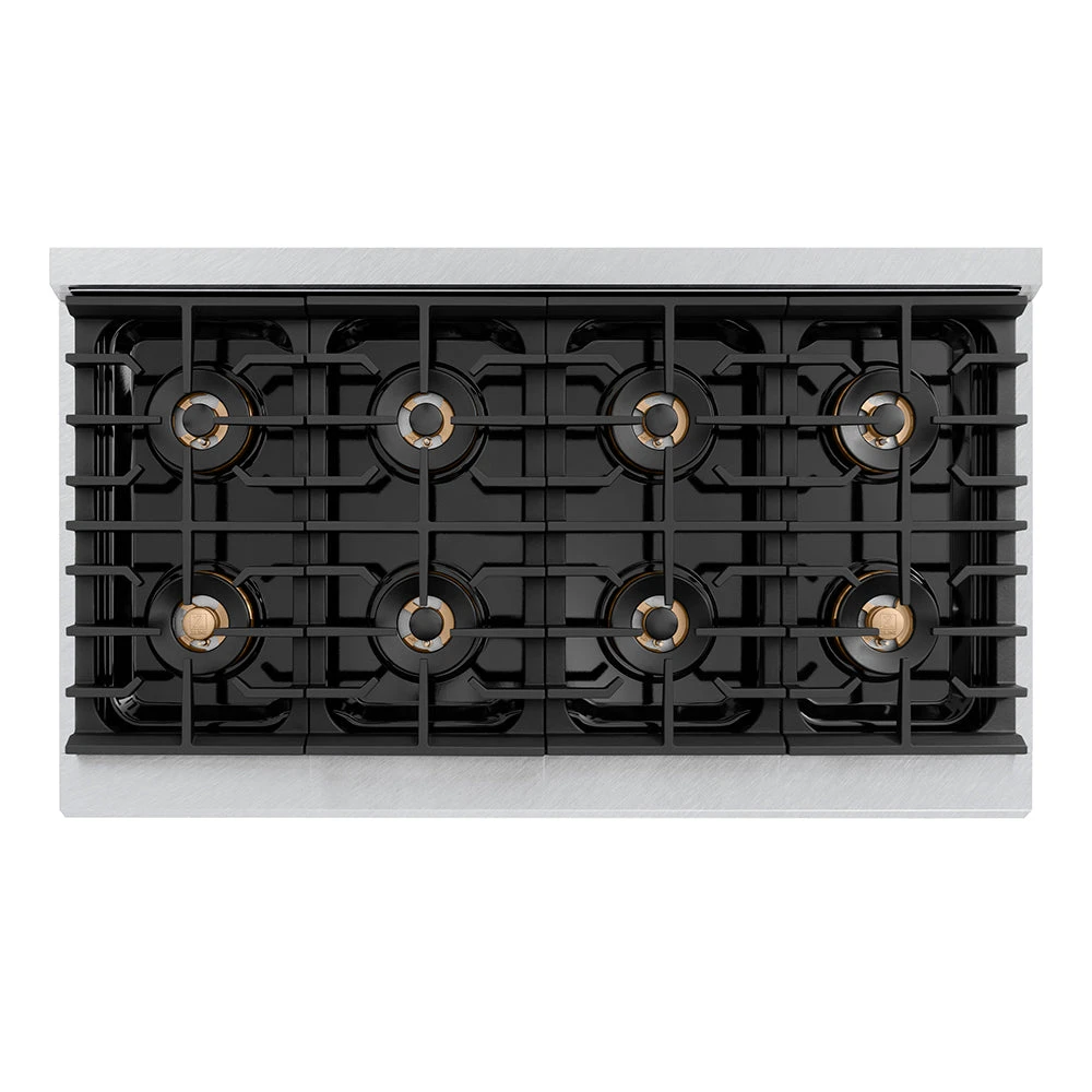 ZLINE 48 In. 6.7 Cu. Ft. Paramount Dual Fuel Range With 8 Burner DuoPro™ Cooktop And Dual Ovens In Satin Stainless Steel With White Matte Doors (PSDRS-WM-48)(Zline 48 Paramount Dual Fuel Range Duopro Satin Stainless Steel White Matte Psdrs Wm 48) 2 ZLINE 48 In. 6.7 Cu. Ft. Paramount Dual Fuel Range With 8 Burner DuoPro™ Cooktop And Dual Ovens In Satin Stainless Steel With White Matte Doors (PSDRS-WM-48)(Zline 48 Paramount Dual Fuel Range Duopro Satin Stainless Steel White Matte Psdrs Wm 48) - Image 2