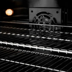 ZLINE Autograph Edition 36 In. 5.2 Cu. Ft. Paramount Dual Fuel Range With 6 Burner DuoPro™ Cooktop And Electric Convection Oven In Satin Stainless Steel With Black Matte Door And Champagne Bronze Accents (PSDRSZ-BLM36-CB)(Zline Autograph Edition 36 Paramount Dual Fuel Range Duopro Satin Stainless Steel Black Matte Champagne Bronze Psdrsz Blm36 Cb) 27 ZLINE Autograph Edition 36 In. 5.2 Cu. Ft. Paramount Dual Fuel Range With 6 Burner DuoPro™ Cooktop And Electric Convection Oven In Satin Stainless Steel With Black Matte Door And Champagne Bronze Accents (PSDRSZ-BLM36-CB)(Zline Autograph Edition 36 Paramount Dual Fuel Range Duopro Satin Stainless Steel Black Matte Champagne Bronze Psdrsz Blm36 Cb) -Induction Cooktop Store zline professional satin stainless steel dual fuel range duopro cooktop PSDRSZ BLM36 CB fan detail