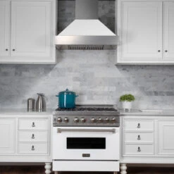 ZLINE 30 In. 4.0 Cu. Ft. Legacy Dual Fuel Range With 4 Burner Gas Cooktop And Electric Convection Oven In Satin Stainless Steel And White Matte Door (RAS-WM-30)(Zline 30 Legacy Dual Fuel Range Satin Stainless Steel White Matte Ras Wm 30) 25 ZLINE 30 In. 4.0 Cu. Ft. Legacy Dual Fuel Range With 4 Burner Gas Cooktop And Electric Convection Oven In Satin Stainless Steel And White Matte Door (RAS-WM-30)(Zline 30 Legacy Dual Fuel Range Satin Stainless Steel White Matte Ras Wm 30) -Induction Cooktop Store zline professional satin stainless steel free standing white matte range RAS WM 30 LS front