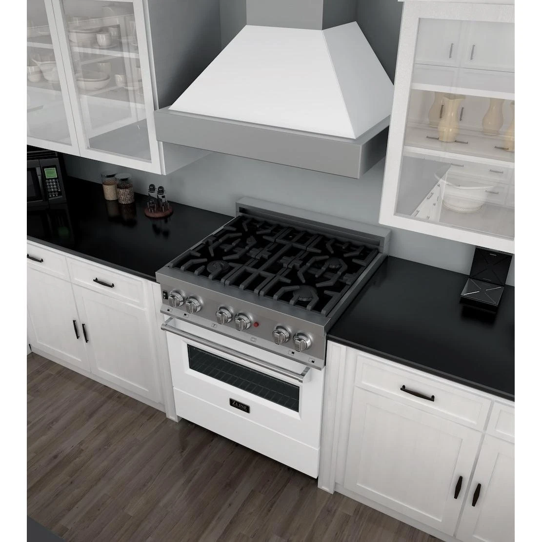 ZLINE 30 In. 4.0 Cu. Ft. Legacy Dual Fuel Range With 4 Burner Gas Cooktop And Electric Convection Oven In Satin Stainless Steel And White Matte Door (RAS-WM-30)(Zline 30 Legacy Dual Fuel Range Satin Stainless Steel White Matte Ras Wm 30) 8 ZLINE 30 In. 4.0 Cu. Ft. Legacy Dual Fuel Range With 4 Burner Gas Cooktop And Electric Convection Oven In Satin Stainless Steel And White Matte Door (RAS-WM-30)(Zline 30 Legacy Dual Fuel Range Satin Stainless Steel White Matte Ras Wm 30) - Image 8