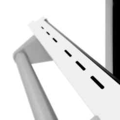 ZLINE 36 In. 4.6 Cu. Ft. Legacy Dual Fuel Range With 6 Burner Gas Cooktop And Electric Convection Oven In Satin Stainless Steel And White Matte Door (RAS-WM-36)(Zline 36 Legacy Dual Fuel Range Satin Stainless Steel White Matte Ras Wm 36) -Induction Cooktop Store zline professional satin stainless steel free standing white matte range RAS WM 36 door detail 1