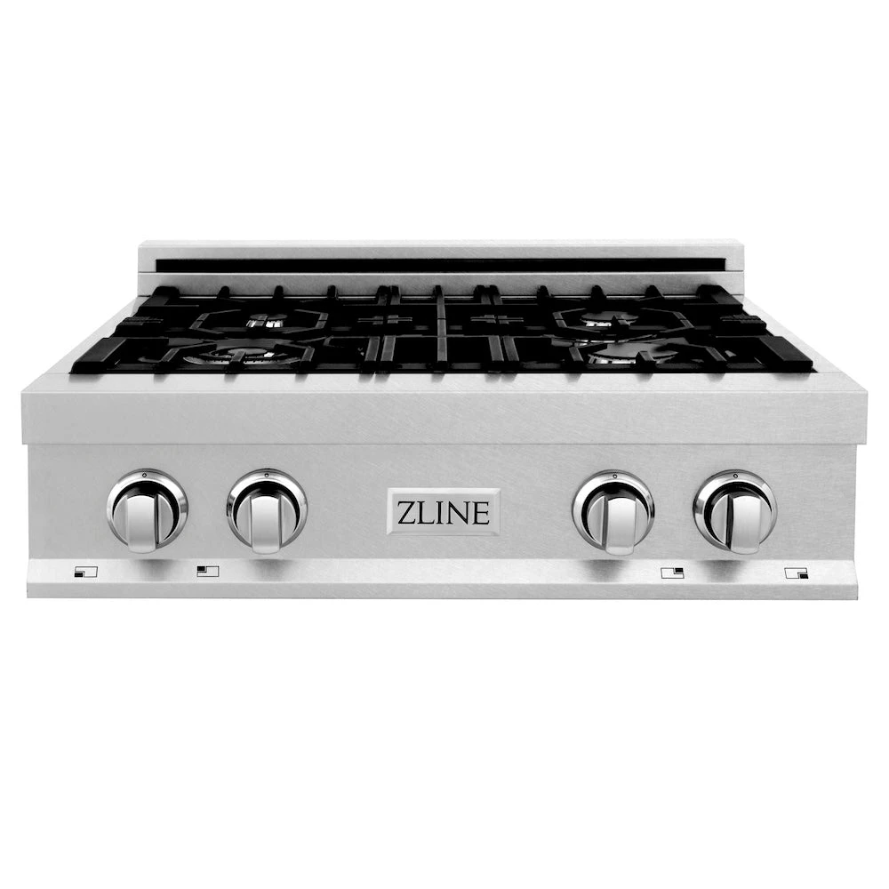 ZLINE 30 In. Legacy Gas Rangetop With 4 Burners And Porcelain Cooktop In Satin Stainless Steel (RTS-30)(Zline 30 Legacy Gas Rangetop Satin Stainless Steel Rts 30) 3 ZLINE 30 In. Legacy Gas Rangetop With 4 Burners And Porcelain Cooktop In Satin Stainless Steel (RTS-30)(Zline 30 Legacy Gas Rangetop Satin Stainless Steel Rts 30) - Image 3