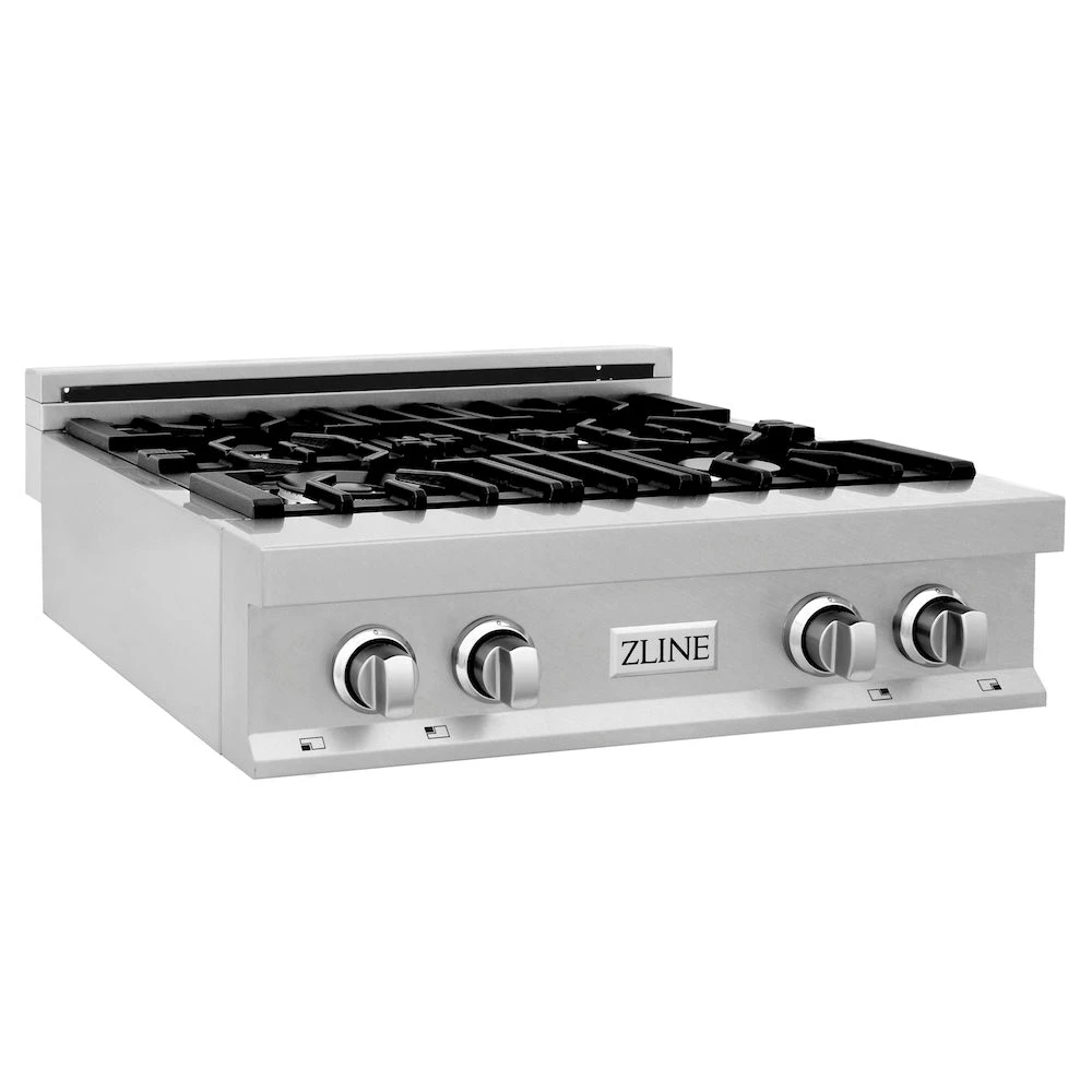 ZLINE 30 In. Legacy Gas Rangetop With 4 Burners And Porcelain Cooktop In Satin Stainless Steel (RTS-30)(Zline 30 Legacy Gas Rangetop Satin Stainless Steel Rts 30) 4 ZLINE 30 In. Legacy Gas Rangetop With 4 Burners And Porcelain Cooktop In Satin Stainless Steel (RTS-30)(Zline 30 Legacy Gas Rangetop Satin Stainless Steel Rts 30) - Image 4
