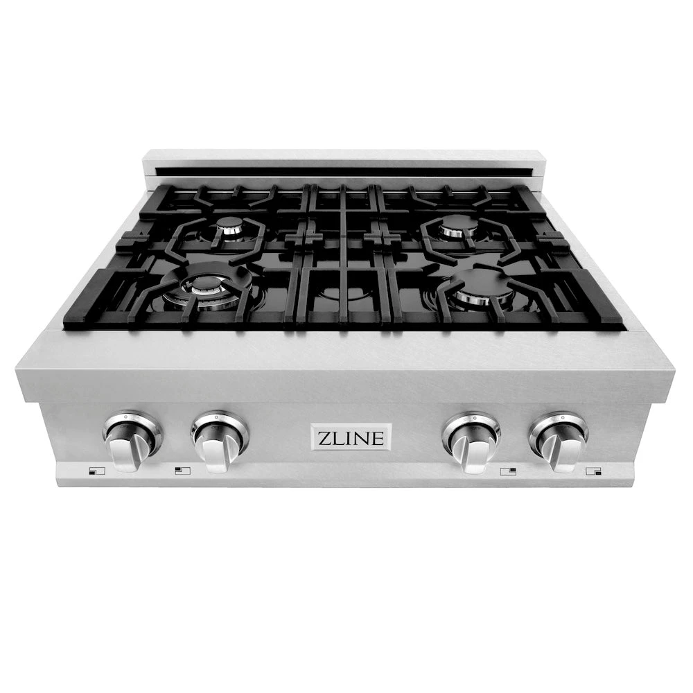 ZLINE 30 In. Legacy Gas Rangetop With 4 Burners And Porcelain Cooktop In Satin Stainless Steel (RTS-30)(Zline 30 Legacy Gas Rangetop Satin Stainless Steel Rts 30) 5 ZLINE 30 In. Legacy Gas Rangetop With 4 Burners And Porcelain Cooktop In Satin Stainless Steel (RTS-30)(Zline 30 Legacy Gas Rangetop Satin Stainless Steel Rts 30) - Image 5