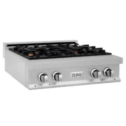 ZLINE 30 In. Legacy Gas Rangetop With 4 Brass Burners And Porcelain Cooktop In Satin Stainless Steel (RTS-BR-30)(Zline 30 Legacy Gas Rangetop Satin Stainless Steel Brass Burners Rts Br 30) 11 ZLINE 30 In. Legacy Gas Rangetop With 4 Brass Burners And Porcelain Cooktop In Satin Stainless Steel (RTS-BR-30)(Zline 30 Legacy Gas Rangetop Satin Stainless Steel Brass Burners Rts Br 30) -Induction Cooktop Store zline professional satin stainless steel gas rangetop RTS BR 30 main