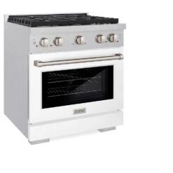 ZLINE 30 In. 4.2 Cu. Ft. Paramount Gas Range With 4 Burner Cooktop And Convection Gas Oven In Satin Stainless Steel With White Matte Door (SGRS-WM-30)(Zline 30 Paramount Gas Range Satin Stainless Steel White Matte Sgrs Wm 30) 15 ZLINE 30 In. 4.2 Cu. Ft. Paramount Gas Range With 4 Burner Cooktop And Convection Gas Oven In Satin Stainless Steel With White Matte Door (SGRS-WM-30)(Zline 30 Paramount Gas Range Satin Stainless Steel White Matte Sgrs Wm 30) -Induction Cooktop Store zline professional satin stainless steel white matte gas range SGRS WM 30 main