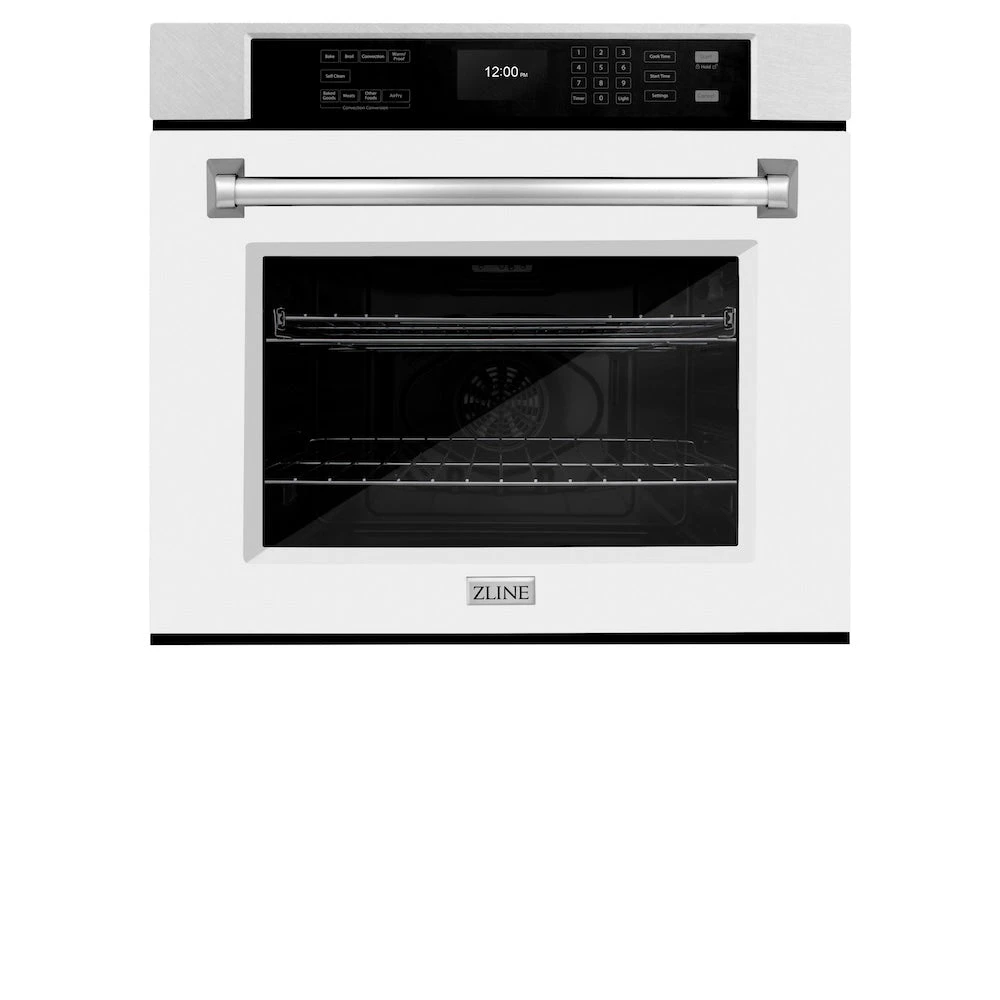 ZLINE 30 In. Professional True Convection Single Wall Oven With Air Fry And Self Clean In Satin Stainless Steel With White Matte Door (WASS-WM-30)(Zline 30 Wall Oven Satin Stainless Steel White Matte Wass Wm 30) 5 ZLINE 30 In. Professional True Convection Single Wall Oven With Air Fry And Self Clean In Satin Stainless Steel With White Matte Door (WASS-WM-30)(Zline 30 Wall Oven Satin Stainless Steel White Matte Wass Wm 30) - Image 5