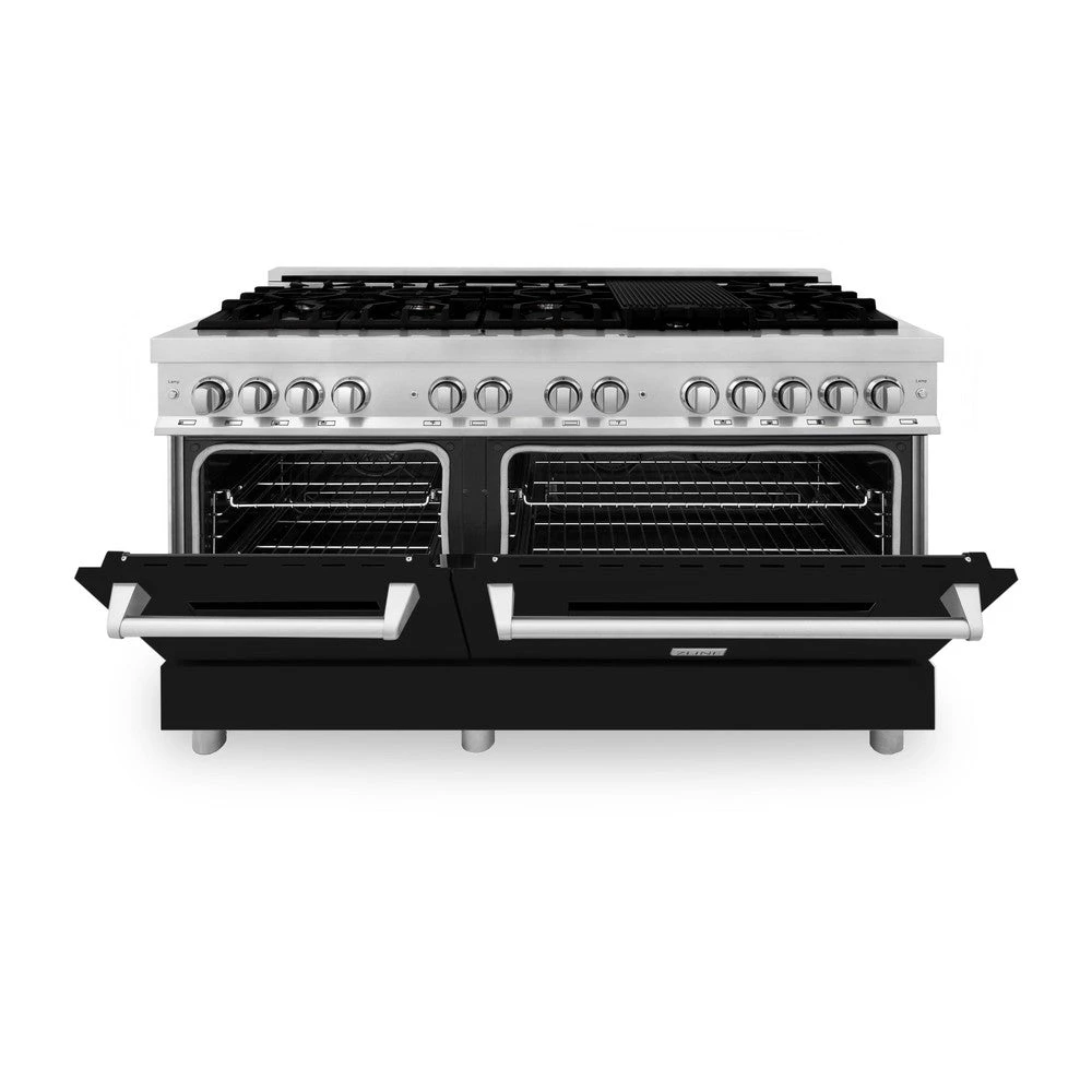 ZLINE 60 In. 7.4 Cu. Ft. Legacy Dual Fuel Range With 9 Burner Gas Cooktop And 2 Electric Convection Ovens In Stainless Steel And Black Matte Doors (RA-BLM-60)(Zline 60 Legacy Dual Fuel Range Stainless Steel Black Matte Ra Blm 60) 11 ZLINE 60 In. 7.4 Cu. Ft. Legacy Dual Fuel Range With 9 Burner Gas Cooktop And 2 Electric Convection Ovens In Stainless Steel And Black Matte Doors (RA-BLM-60)(Zline 60 Legacy Dual Fuel Range Stainless Steel Black Matte Ra Blm 60) - Image 11