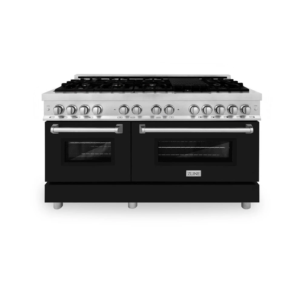 ZLINE 60 In. 7.4 Cu. Ft. Legacy Dual Fuel Range With 9 Burner Gas Cooktop And 2 Electric Convection Ovens In Stainless Steel And Black Matte Doors (RA-BLM-60)(Zline 60 Legacy Dual Fuel Range Stainless Steel Black Matte Ra Blm 60) 9 ZLINE 60 In. 7.4 Cu. Ft. Legacy Dual Fuel Range With 9 Burner Gas Cooktop And 2 Electric Convection Ovens In Stainless Steel And Black Matte Doors (RA-BLM-60)(Zline 60 Legacy Dual Fuel Range Stainless Steel Black Matte Ra Blm 60) - Image 9