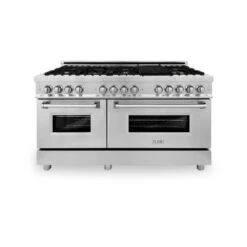 ZLINE 60 In. 7.4 Cu. Ft. Legacy Dual Fuel Range With Gas Cooktop And 2 Electric Convection Ovens In Stainless Steel With 8 Brass Burners (RA-BR-60)(Zline 60 Legacy Dual Fuel Range Stainless Steel Brass Burners Ra Br 60) 34 ZLINE 60 In. 7.4 Cu. Ft. Legacy Dual Fuel Range With Gas Cooktop And 2 Electric Convection Ovens In Stainless Steel With 8 Brass Burners (RA-BR-60)(Zline 60 Legacy Dual Fuel Range Stainless Steel Brass Burners Ra Br 60) -Induction Cooktop Store zline professional stainless steel dual fuel range RA BR 60 front a5c4fd12 f1c0 4d77 9b56 0764e53f88ec