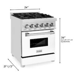 ZLINE 24 In. 2.8 Cu. Ft. Legacy Dual Fuel Range With 4 Burner Gas Cooktop And Electric Convection Oven In Stainless Steel And White Matte Door (RA-WM-24)(Zline 24 Legacy Dual Fuel Range Stainless Steel White Matte Ra Wm 24) 36 ZLINE 24 In. 2.8 Cu. Ft. Legacy Dual Fuel Range With 4 Burner Gas Cooktop And Electric Convection Oven In Stainless Steel And White Matte Door (RA-WM-24)(Zline 24 Legacy Dual Fuel Range Stainless Steel White Matte Ra Wm 24) -Induction Cooktop Store zline professional stainless steel dual fuel range RA WM 24 dimensional fb534234 3935 4235 ad4d 3c99917b5bf0