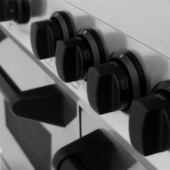 ZLINE Autograph Edition 60 In. 7.4 Cu. Ft. Legacy Dual Fuel Range With 9 Burner Gas Cooktop And 2 Electric Convection Ovens In Stainless Steel And Matte Black Accents (RAZ-60-MB)(Zline Autograph Edition 60 Legacy Dual Fuel Range Stainless Steel Matte Black Raz 60 Mb) -Induction Cooktop Store zline professional stainless steel dual fuel range RAZ 60 MB detail knobs