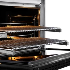 ZLINE 36 In. 5.2 Cu. Ft. Paramount Dual Fuel Range With 6 Burner DuoPro™ Cooktop And Electric Convection Oven With Black Matte Door (PSDR-BLM-36)(Zline 36 Paramount Dual Fuel Range Duopro Stainless Steel Black Matte Psdr Blm 36) -Induction Cooktop Store zline professional stainless steel dual fuel range duopro cooktop PSDR BLM 36 rack detail