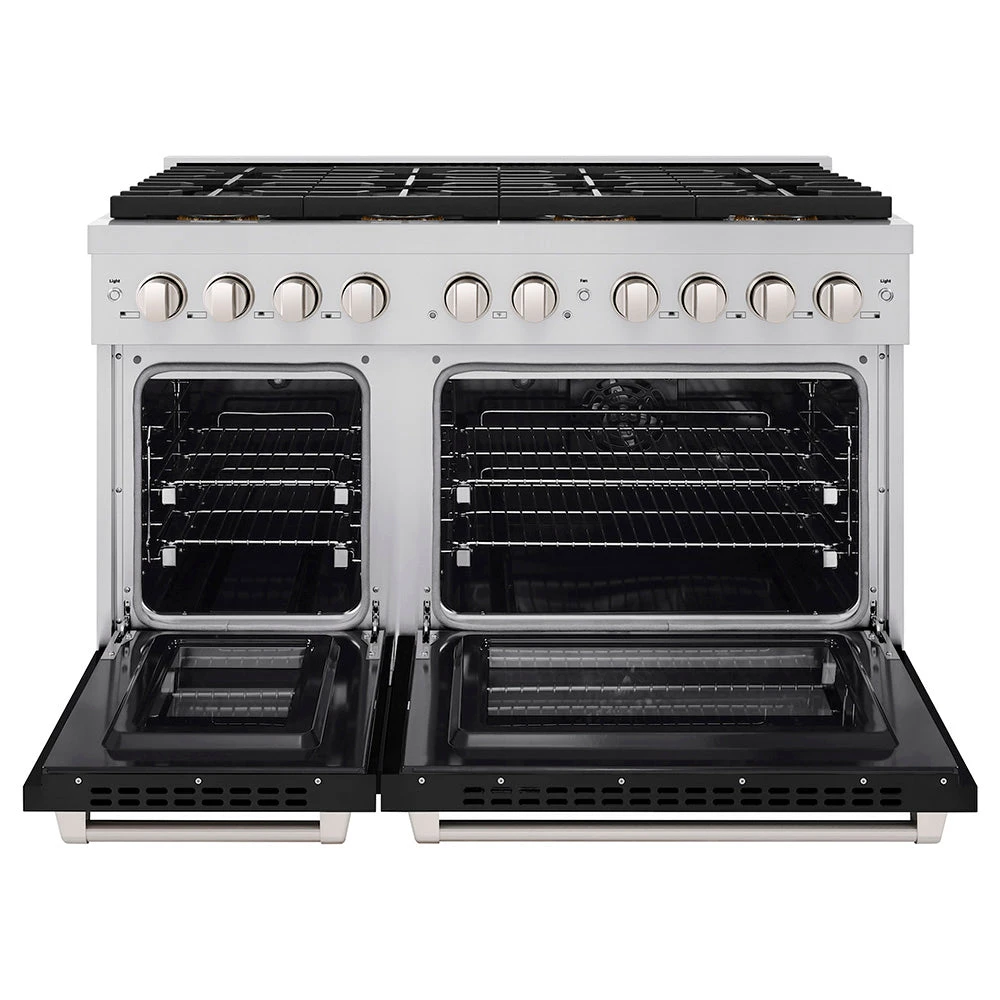 ZLINE 48 In. 6.7 Cu. Ft. Paramount Dual Fuel Range With 8 Burner DuoPro™ Cooktop And Dual Ovens With Black Matte Doors (PSDR-BLM-48)(Zline 48 Paramount Dual Fuel Range Duopro Stainless Steel Black Matte Psdr Blm 48) 4 ZLINE 48 In. 6.7 Cu. Ft. Paramount Dual Fuel Range With 8 Burner DuoPro™ Cooktop And Dual Ovens With Black Matte Doors (PSDR-BLM-48)(Zline 48 Paramount Dual Fuel Range Duopro Stainless Steel Black Matte Psdr Blm 48) - Image 4