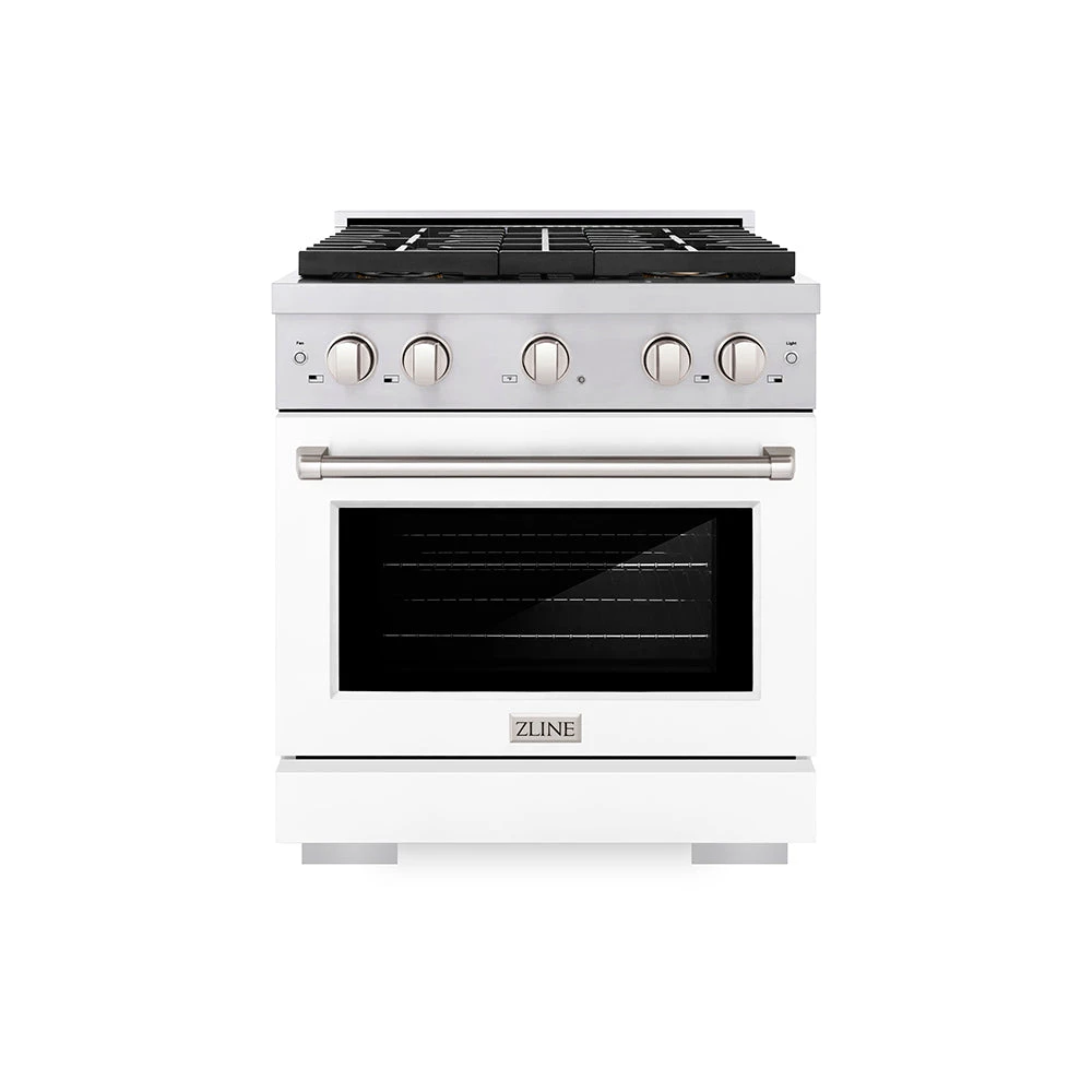 ZLINE 30 In. 4.2 Cu. Ft. Paramount Dual Fuel Range With 4 Burner DuoPro™ Cooktop And Electric Convection Oven With White Matte Door (PSDR-WM-30)(Zline 30 Paramount Dual Fuel Range Duopro Stainless Steel White Matte Psdr Wm 30) 1 ZLINE 30 In. 4.2 Cu. Ft. Paramount Dual Fuel Range With 4 Burner DuoPro™ Cooktop And Electric Convection Oven With White Matte Door (PSDR-WM-30)(Zline 30 Paramount Dual Fuel Range Duopro Stainless Steel White Matte Psdr Wm 30)