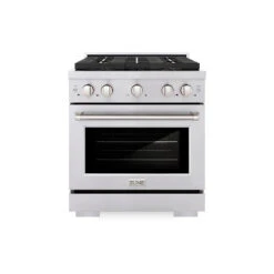 ZLINE 30 In. 4.2 Cu. Ft. Paramount Dual Fuel Range With 4 Burner DuoPro™ Cooktop And Electric Convection Oven In Stainless Steel (PSDR30)(Zline 30 Paramount Dual Fuel Range Duopro Stainless Steel Psdr30)