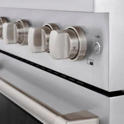 ZLINE 30 In. 4.2 Cu. Ft. Paramount Dual Fuel Range With 4 Burner DuoPro™ Cooktop And Electric Convection Oven In Stainless Steel (PSDR30)(Zline 30 Paramount Dual Fuel Range Duopro Stainless Steel Psdr30) -Induction Cooktop Store zline professional stainless steel dual fuel range duopro cooktop PSDR30 knob detail