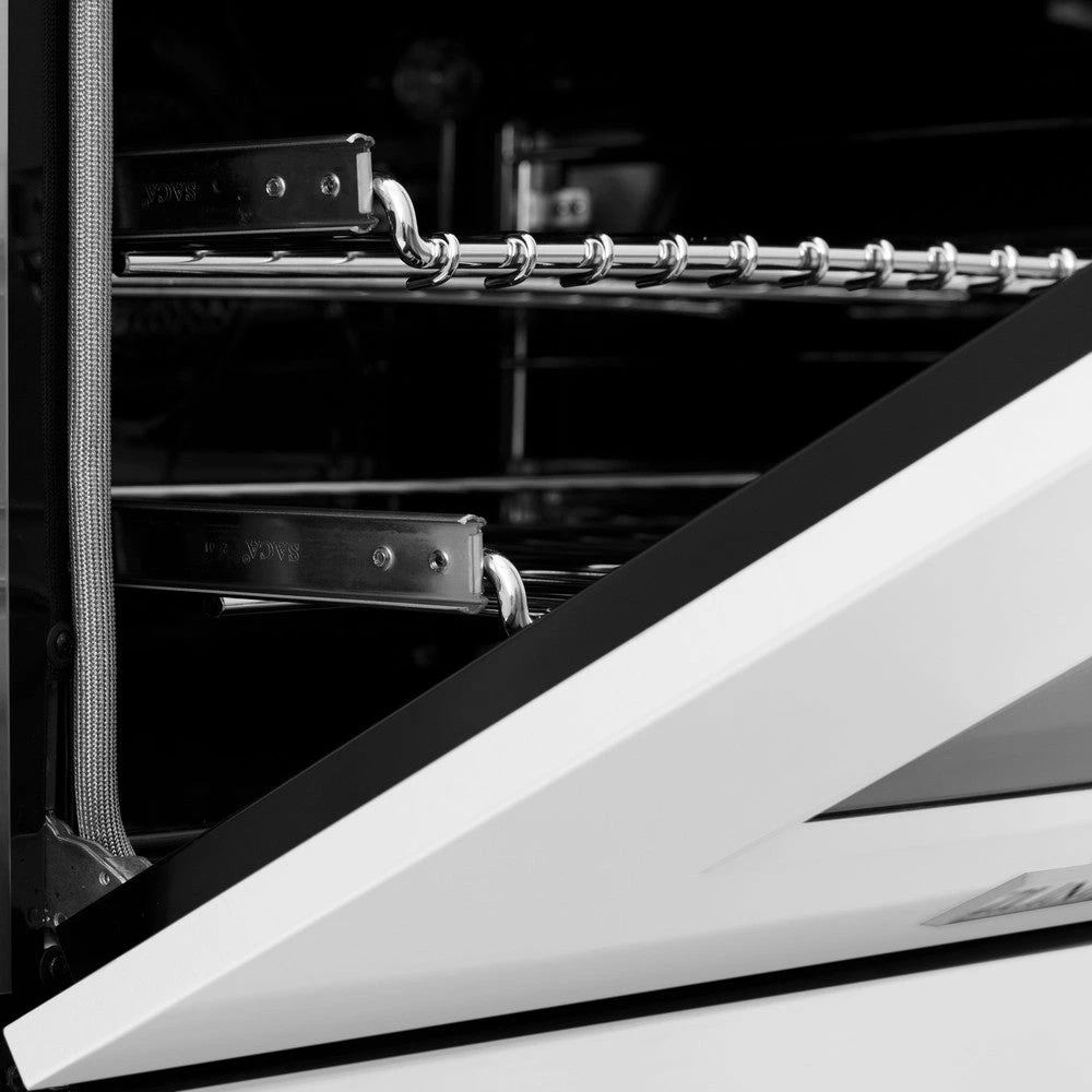 ZLINE 36 In. 4.6 Cu. Ft. Legacy Dual Fuel Range With 6 Burner Gas Cooktop And Electric Convection Oven In Stainless Steel And White Matte Door (RA-WM-36)(Zline 36 Legacy Dual Fuel Range Stainless Steel White Matte Ra Wm 36) 5 ZLINE 36 In. 4.6 Cu. Ft. Legacy Dual Fuel Range With 6 Burner Gas Cooktop And Electric Convection Oven In Stainless Steel And White Matte Door (RA-WM-36)(Zline 36 Legacy Dual Fuel Range Stainless Steel White Matte Ra Wm 36) - Image 5