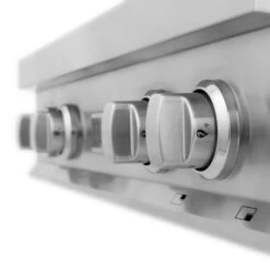 ZLINE 30 In. Legacy Gas Rangetop With 4 Brass Burners And Porcelain Cooktop In Stainless Steel (RT-BR-30)(Zline 30 Legacy Gas Rangetop Stainless Steel Brass Burners Rt Br 30) -Induction Cooktop Store zline professional stainless steel gas range RT BR 30 detail knobs 2