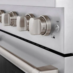 ZLINE 30 In. 4.2 Cu. Ft. Paramount Gas Range With 4 Burner DuoPro™ Cooktop And Convection Gas Oven In Stainless Steel (PSGR30)(Zline 30 Paramount Gas Range Duopro Stainless Steel Psgr30) -Induction Cooktop Store zline professional stainless steel gas range duopro cooktop PSGR30 knob detail