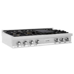 ZLINE 48 In. Legacy Gas Rangetop With 6 Brass Burners And Porcelain Cooktop In Stainless Steel (RT-BR-48)(Zline 48 Legacy Gas Rangetop Stainless Steel Brass Burners Rt Br 48) 8 ZLINE 48 In. Legacy Gas Rangetop With 6 Brass Burners And Porcelain Cooktop In Stainless Steel (RT-BR-48)(Zline 48 Legacy Gas Rangetop Stainless Steel Brass Burners Rt Br 48) -Induction Cooktop Store zline professional stainless steel gas rangetop RT BR 48 main