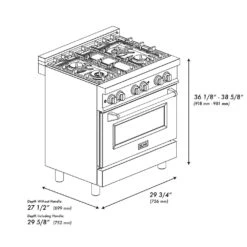 ZLINE 24 In. 2.8 Cu. Ft. Legacy Dual Fuel Range With Gas Cooktop And Electric Convection Oven In Stainless Steel With 4 Brass Burners (RA-BR-24)(Zline 24 Legacy Dual Fuel Range Stainless Steel Brass Burners Ra Br 24) 30 ZLINE 24 In. 2.8 Cu. Ft. Legacy Dual Fuel Range With Gas Cooktop And Electric Convection Oven In Stainless Steel With 4 Brass Burners (RA-BR-24)(Zline 24 Legacy Dual Fuel Range Stainless Steel Brass Burners Ra Br 24) -Induction Cooktop Store zline professional stainless steel range RA BR 24 dimensional diagram e85ad4b3 44ac 4b18 b749 6ecd0a2def3c