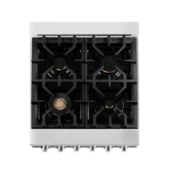 ZLINE 24 In. 2.8 Cu. Ft. Legacy Dual Fuel Range With Gas Cooktop And Electric Convection Oven In Stainless Steel With 4 Brass Burners (RA-BR-24)(Zline 24 Legacy Dual Fuel Range Stainless Steel Brass Burners Ra Br 24) 24 ZLINE 24 In. 2.8 Cu. Ft. Legacy Dual Fuel Range With Gas Cooktop And Electric Convection Oven In Stainless Steel With 4 Brass Burners (RA-BR-24)(Zline 24 Legacy Dual Fuel Range Stainless Steel Brass Burners Ra Br 24) -Induction Cooktop Store zline professional stainless steel range RA BR 24 top down 9caee167 7f80 403d 9992 58ad0fb5dcf5