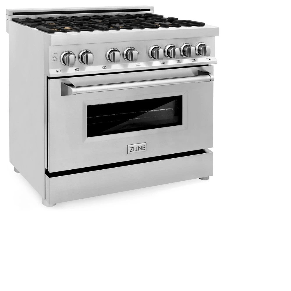 ZLINE 36 In. 4.6 Cu. Ft. Legacy Dual Fuel Range With Gas Cooktop And Electric Convection Oven In Stainless Steel With 6 Brass Burners (RA-BR-36)(Zline 36 Legacy Dual Fuel Range Stainless Steel Brass Burners Ra Br 36) 7 ZLINE 36 In. 4.6 Cu. Ft. Legacy Dual Fuel Range With Gas Cooktop And Electric Convection Oven In Stainless Steel With 6 Brass Burners (RA-BR-36)(Zline 36 Legacy Dual Fuel Range Stainless Steel Brass Burners Ra Br 36) - Image 7