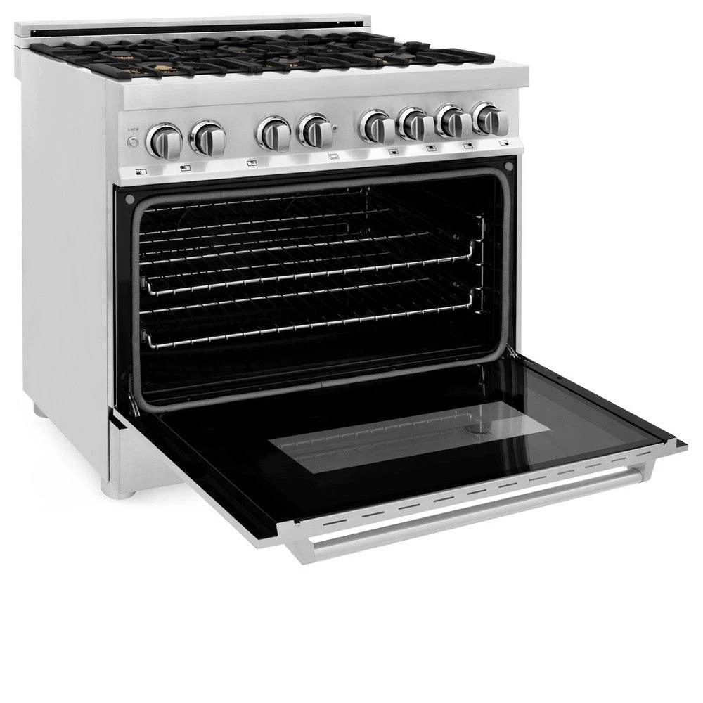 ZLINE 36 In. 4.6 Cu. Ft. Legacy Dual Fuel Range With Gas Cooktop And Electric Convection Oven In Stainless Steel With 6 Brass Burners (RA-BR-36)(Zline 36 Legacy Dual Fuel Range Stainless Steel Brass Burners Ra Br 36) 9 ZLINE 36 In. 4.6 Cu. Ft. Legacy Dual Fuel Range With Gas Cooktop And Electric Convection Oven In Stainless Steel With 6 Brass Burners (RA-BR-36)(Zline 36 Legacy Dual Fuel Range Stainless Steel Brass Burners Ra Br 36) - Image 9