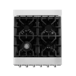 ZLINE 24 In. 2.8 Cu. Ft. Legacy Dual Fuel Range With 4 Burner Gas Cooktop And Electric Convection Oven In Stainless Steel (RA24)(Zline 24 Legacy Dual Fuel Range Stainless Steel Ra24) -Induction Cooktop Store zline professional stainless steel range RA24 top down 5bfbdcfe 50e2 4a50 ae59 cd36f2208d47