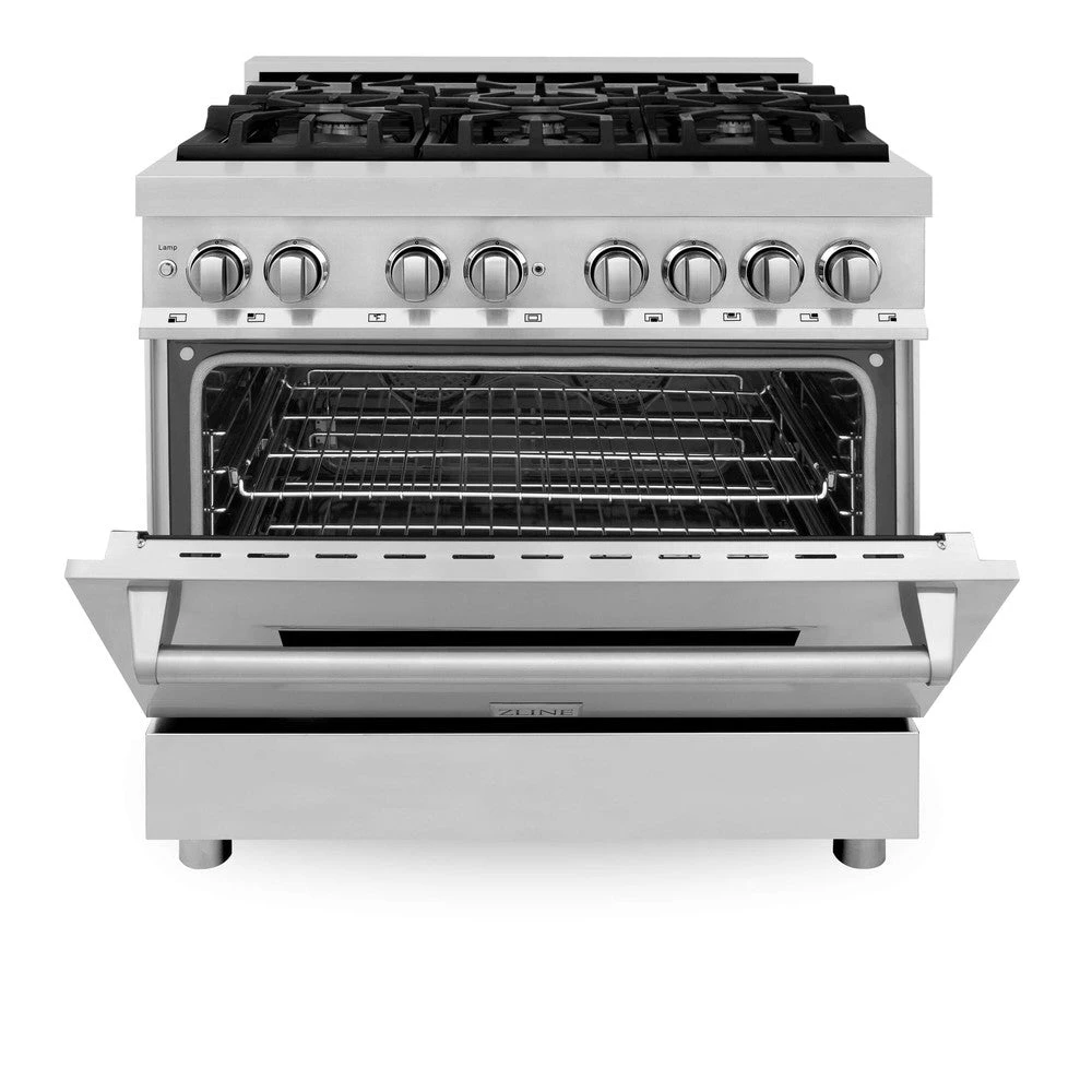 ZLINE 36 In. 4.6 Cu. Ft. Legacy Dual Fuel Range With 6 Burner Gas Cooktop And Electric Convection Oven In Stainless Steel (RA36)(Zline 36 Legacy Dual Fuel Range Stainless Steel Ra36) 6 ZLINE 36 In. 4.6 Cu. Ft. Legacy Dual Fuel Range With 6 Burner Gas Cooktop And Electric Convection Oven In Stainless Steel (RA36)(Zline 36 Legacy Dual Fuel Range Stainless Steel Ra36) - Image 6
