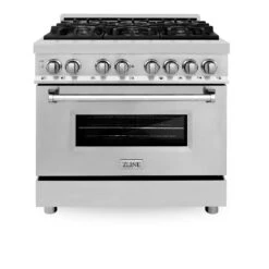 ZLINE 36 In. 4.6 Cu. Ft. Legacy Dual Fuel Range With 6 Burner Gas Cooktop And Electric Convection Oven In Stainless Steel (RA36)(Zline 36 Legacy Dual Fuel Range Stainless Steel Ra36) 24 ZLINE 36 In. 4.6 Cu. Ft. Legacy Dual Fuel Range With 6 Burner Gas Cooktop And Electric Convection Oven In Stainless Steel (RA36)(Zline 36 Legacy Dual Fuel Range Stainless Steel Ra36) -Induction Cooktop Store zline professional stainless steel range RA36 front a7e614e9 7b37 409d b174 cf058ca61acb