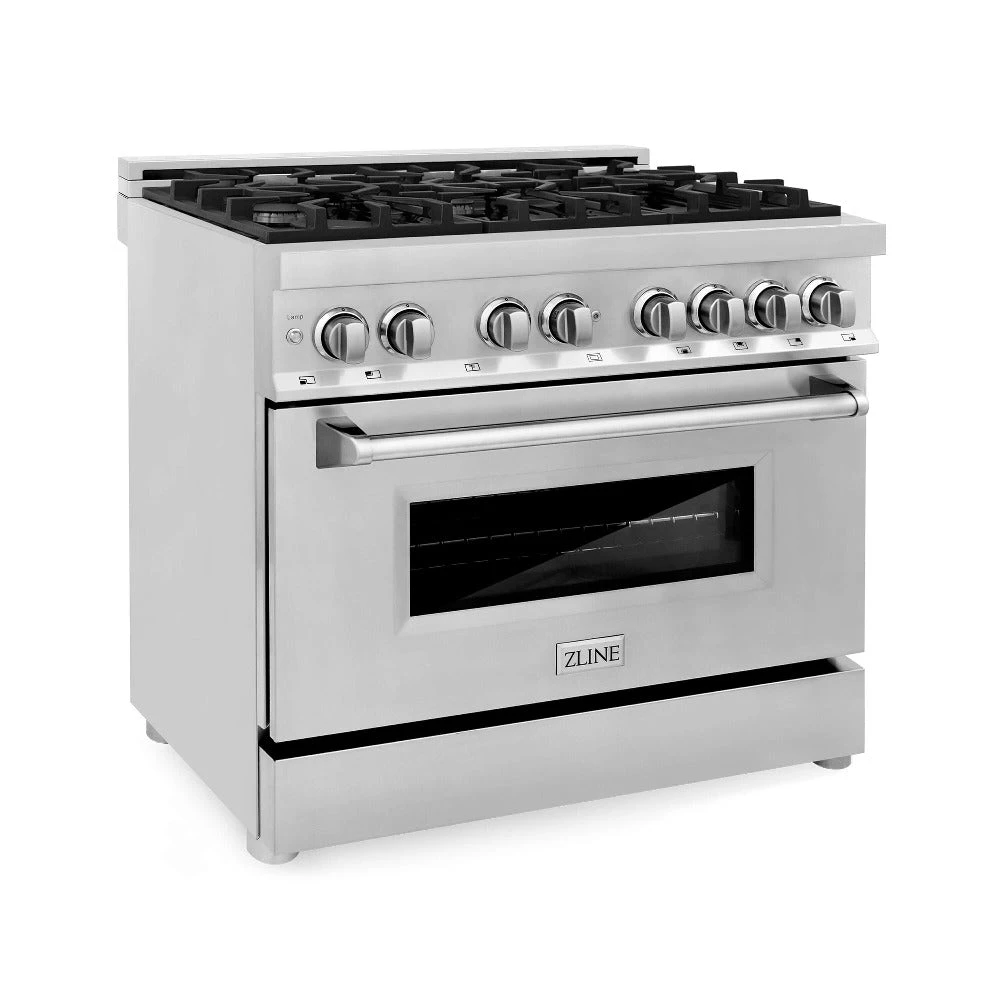 ZLINE 36 In. 4.6 Cu. Ft. Legacy Dual Fuel Range With 6 Burner Gas Cooktop And Electric Convection Oven In Stainless Steel (RA36)(Zline 36 Legacy Dual Fuel Range Stainless Steel Ra36) 1 ZLINE 36 In. 4.6 Cu. Ft. Legacy Dual Fuel Range With 6 Burner Gas Cooktop And Electric Convection Oven In Stainless Steel (RA36)(Zline 36 Legacy Dual Fuel Range Stainless Steel Ra36)