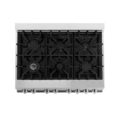 ZLINE 36 In. 4.6 Cu. Ft. Legacy Dual Fuel Range With 6 Burner Gas Cooktop And Electric Convection Oven In Stainless Steel (RA36)(Zline 36 Legacy Dual Fuel Range Stainless Steel Ra36) 27 ZLINE 36 In. 4.6 Cu. Ft. Legacy Dual Fuel Range With 6 Burner Gas Cooktop And Electric Convection Oven In Stainless Steel (RA36)(Zline 36 Legacy Dual Fuel Range Stainless Steel Ra36) -Induction Cooktop Store zline professional stainless steel range RA36 top down 1504be4c 93f4 4a4e a243 bfc28d13cf14